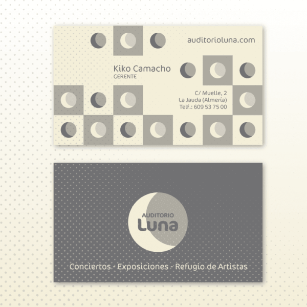Tarjetas de visita Auditorio Luna