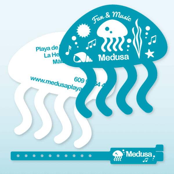 Tarjetas troqueladas Medusa