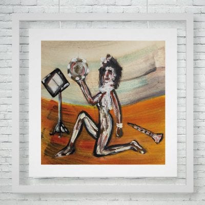 "El Placer de la Música 2" (Pastel y tinta china)