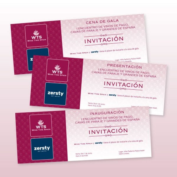 Tarjetón Invitación Wine Time Spain.