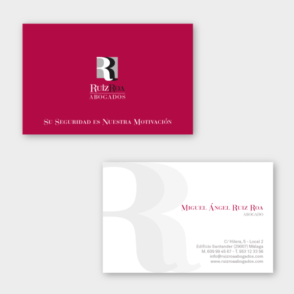 Tarjetas de visita  Ruiz Abogados