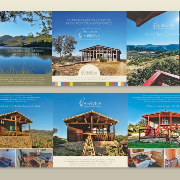 Tríptico con los alojamientos